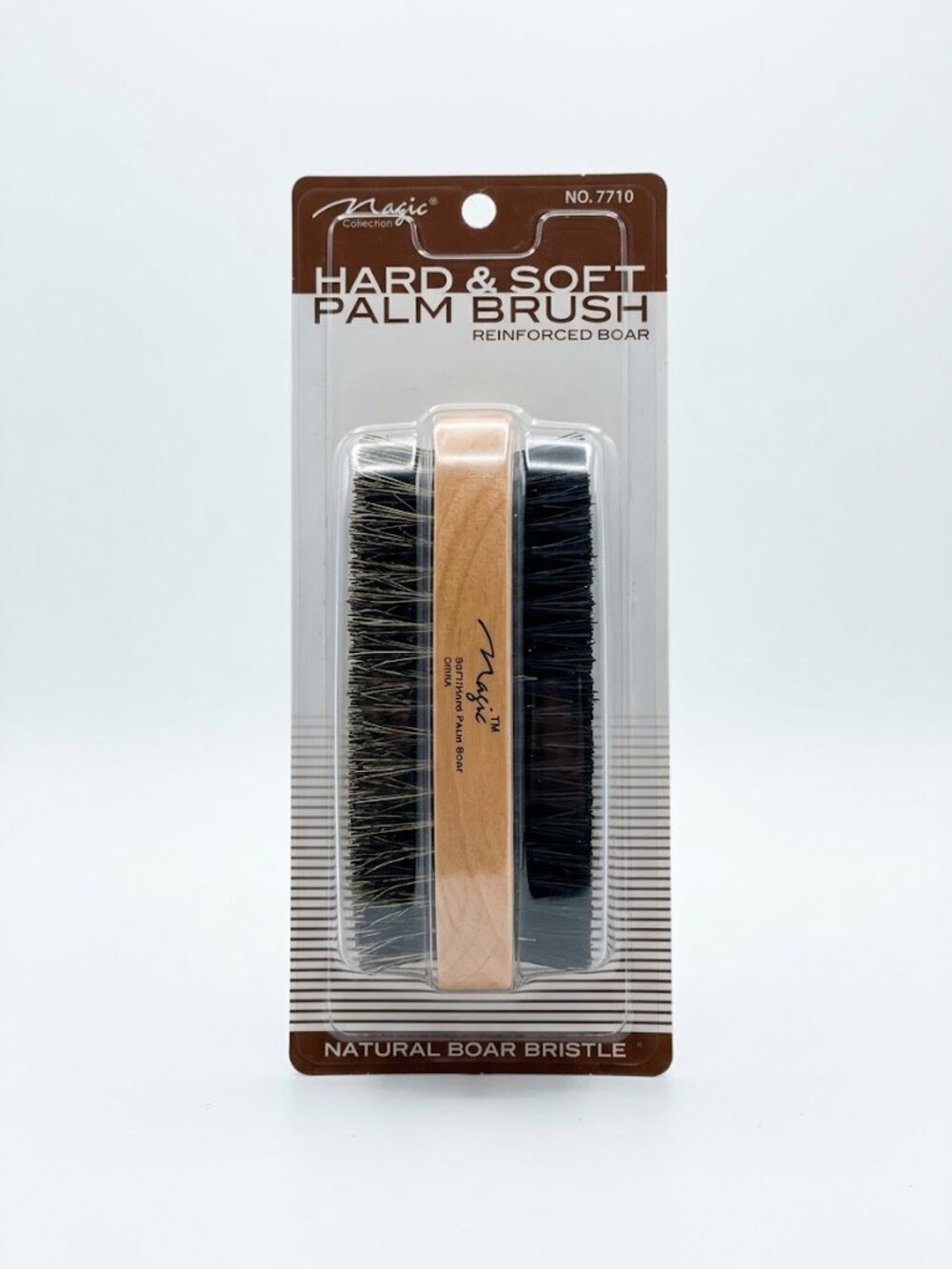 Magic Collection Hard & Soft Palm Brush Natural Boar Bristle
